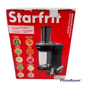 Starfrit Electric Spiralizer Vegetable Noodles 024200-004-0000 Black New in box
